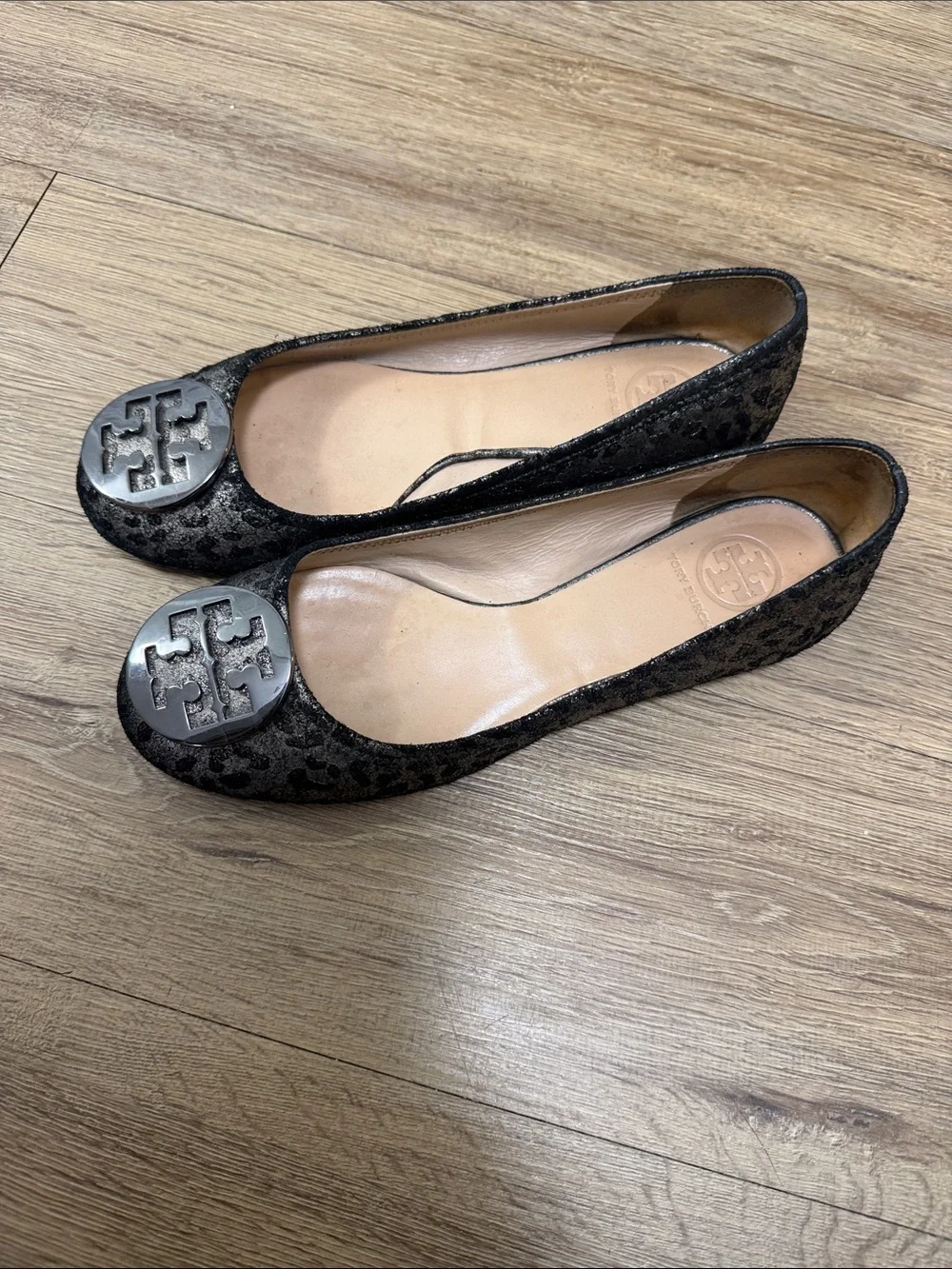 Tory Burch Luisa printed suede ballet flats